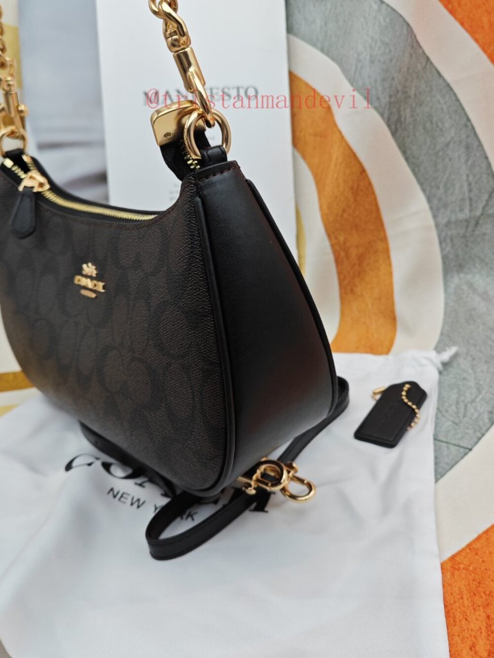 coach Teri Shoulder Bag In Signature Canvas black - Picture 5 of 13